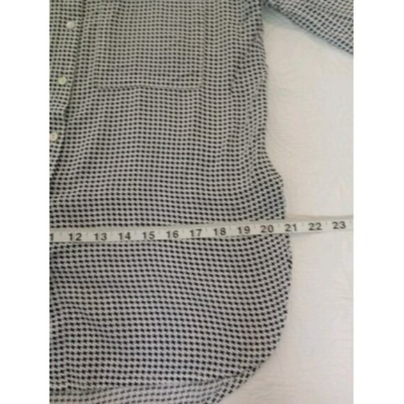 Grand & Greene Shirt S Houndstooth Pattern Womens Black & White Button-Up - Picture 7 of 10